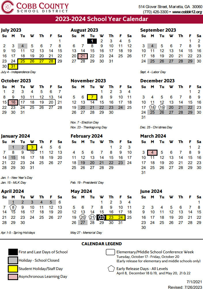 Cherokee County School Calendar 2024 2025 Bel Karlen